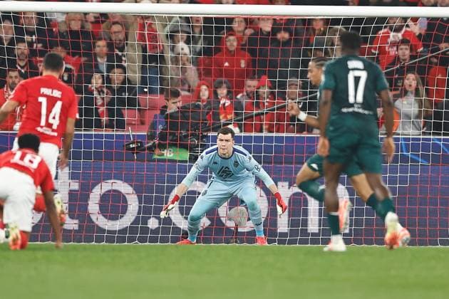 Rados?aw Majecki (Monaco), FEBRUARY 18, 2025 - Football Soccer : UEFA Champions League knockout phase play-offs 2nd leg match between SL Benfica 3-3 AS Monaco at the Estadio do SL Benfica in Lisbon, Portugal. Noxthirdxpartyxsales  (282203574)
