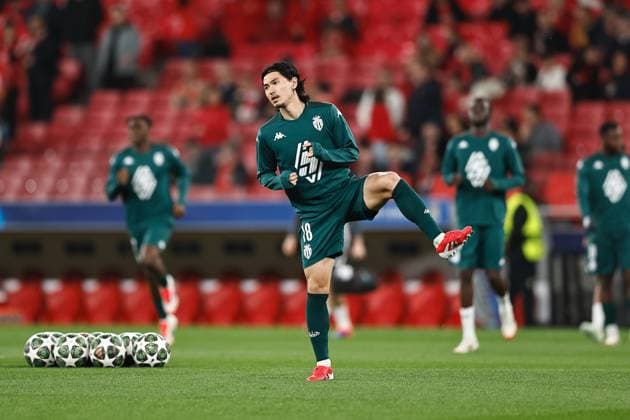 Takumi Minamino (Monaco), FEBRUARY 18, 2025 - Football Soccer : UEFA Champions League knockout phase play-offs 2nd leg match between SL Benfica 3-3 AS Monaco at the Estadio do SL Benfica in Lisbon, Portugal. Noxthirdxpartyxsales  (282203615)