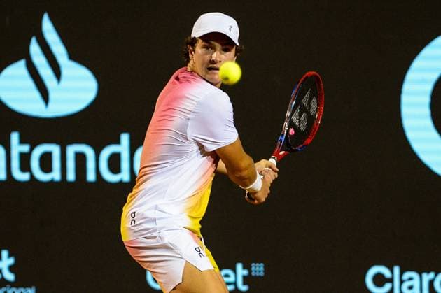 Rio open, etapa do ATP, Tennis Herren world tour 500 Rio de janeiro (rj), 02 18 2025 - rio open atp 500 rj - joao fonseca during the rio open, a stage of the atp world tour 500, which takes place at the brazilian jockey club in gavea, south zone of rio de janeiro, this tuesday, february 18, 2025. (Foto: Clever Felix Thenews2 imago images) SPO  Copyright: xCleverxFelixx
