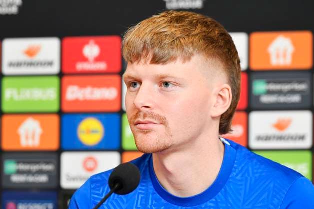 Midfielder Pavel Sulc attends a press conference, PK, Pressekonferenz of FC Viktoria Plzen prior to the UEFA Europa League, 2nd round match: FC Viktoria Plzen vs Ferencvaros Budapest, in Pilsen, Czech Republic, on February 19, 2025. (CTKxPhoto MiroslavxChaloupka) CTKPhotoP2025021903897  CTKPhotoP2025021903897