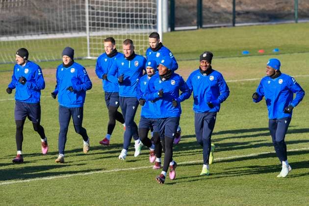 Plzen players attend a training session within a media programme prior to the UEFA Europa League, 2nd round match: FC Viktoria Plzen vs Ferencvaros Budapest, in Pilsen, Czech Republic, on February 19, 2025. (CTKxPhoto MiroslavxChaloupka) CTKPhotoP2025021905504  CTKPhotoP2025021905504
