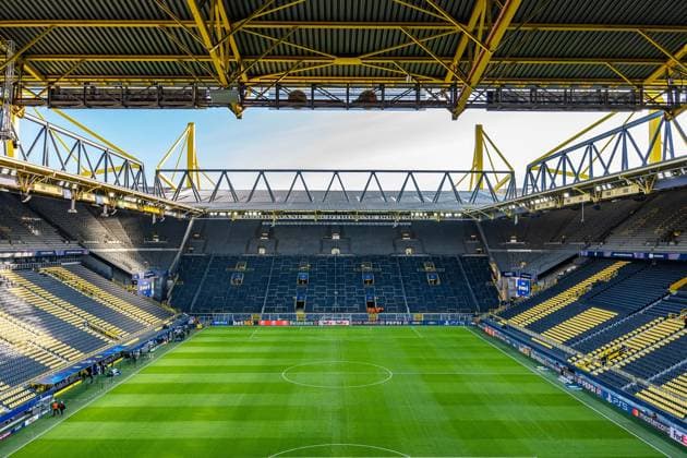 19.02.2025, Borussia Dortmund vs. Sporting Lissabon, UEFA Champions League, Playoff-Rückspiel Signal Iduna Park ahead of kickoff between Borussia Dortmund and Sporting Lissabon Copyright: xBahhoxKarax