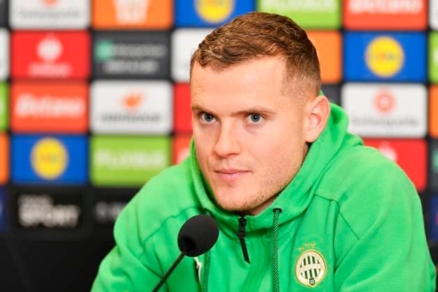 Midfielder Philippe Rommens attends a press conference, PK, Pressekonferenz of Ferencvaros Budapest (Ferencvarosi TC) prior to the UEFA Europa League, 2nd round match: FC Viktoria Plzen vs Ferencvaros Budapest, in Pilsen, Czech Republic, on February 19, 2025. (CTKxPhoto MiroslavxChaloupka) CTKPhotoP2025021906104  CTKPhotoP2025021906104