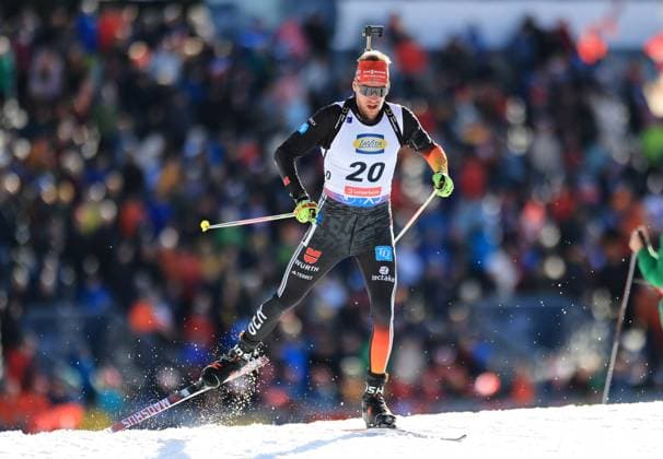 19th February 2025; Lenzerheide, Switzerland; IBU World Biathlon Championships, Mens 20km Individual; Johannes Kuehn (GER)  ActionPlus12752318 PierrexTeyssot Content restricted for UK based newspaper