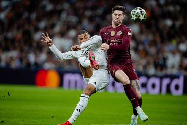 Real Madrid CF vs Manchester City - UEFA Champions League - 19 02 2025 Kylian Mbappe of Real Madrid CF in action during the UEFA Champions League match between Real Madrid CF and Manchester City at Estadio Santiago Bernabeu on February 19, 2025 in Madrid, Spain. Madrid Spain Copyright: xPGSxPhotoxAgencyx