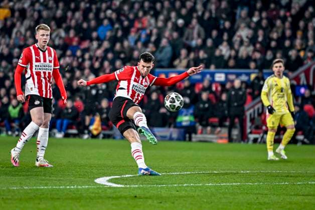 PSV midfielder Ivan Perisic , during the match PSV - Juventus at the Philips stadium for the UEFA Champions League - Knockout phase play-offs - 2nd leg season 2024-2025 in EINDHOVEN, Netherlands on 19 february 2025, (photo by Stefan Koops EYE4images DeFodi Images)