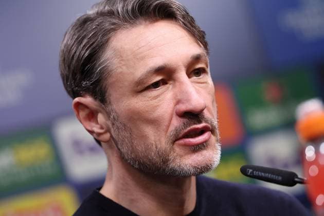Dortmund on February 19, 2025 Uefa Champions League Knockout phase play-offs, 2st leg Borussia Dortmund - Sporting Clube de Portugal v.l., Pressekonferenz mit Coach, Trainer Niko Kovac (Borussia Dortmund), ist zufrieden Copyright: JoaquimxFerreira
