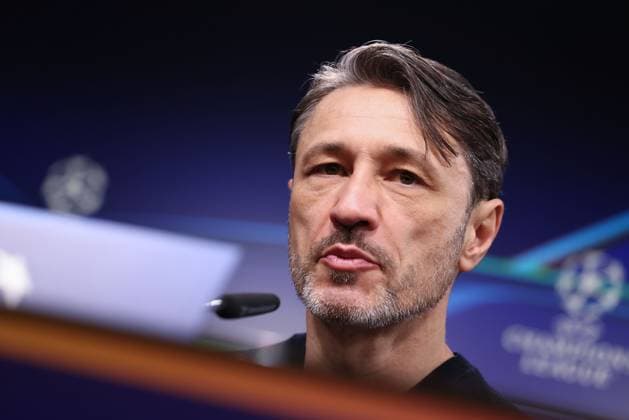 Dortmund on February 19, 2025 Uefa Champions League Knockout phase play-offs, 2st leg Borussia Dortmund - Sporting Clube de Portugal v.l., Pressekonferenz mit Coach, Trainer Niko Kovac (Borussia Dortmund), ist zufrieden Copyright: JoaquimxFerreira