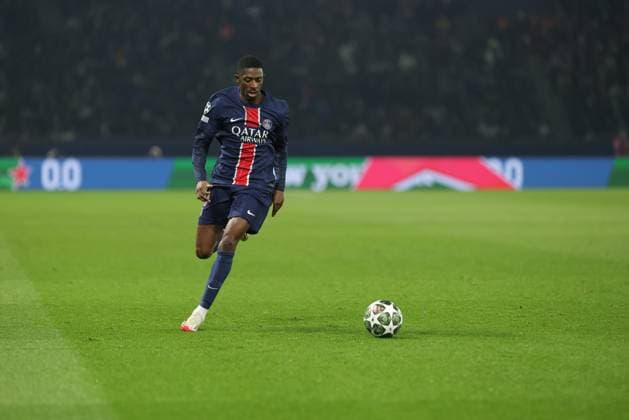 Foot : Ligue des Champions Paris SG Brest PHOTOPQR LE PARISIEN Olivier Arandel ; Paris ; 19 02 2025 ; Paris, France Mercredi 19 février 2025 Sports Football Ligue des Champions Paris-SG Brest LP Olivier Arandel Ousmane Dembele Paris, France, feb 19th 2025 Champions league between 2 french clubs : Paris PSG vs Brest