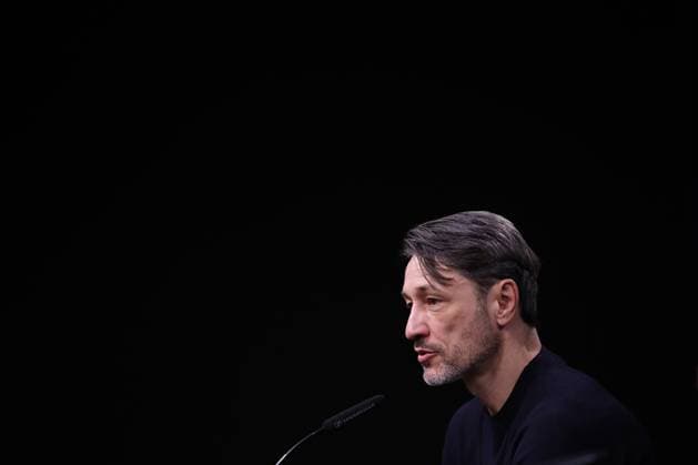 19.02.2025, Fußball, UEFA Champions League, Borussia Dortmund - Sporting Lissabon, Signal Iduna Park, Knockout phase play-offs, Saison 2024 2025: Trainer Niko Kovac (Cheftrainer BVB) bei der Pressekonferenz nach dem Spiel Nordrhein-Westfalen Deutschland