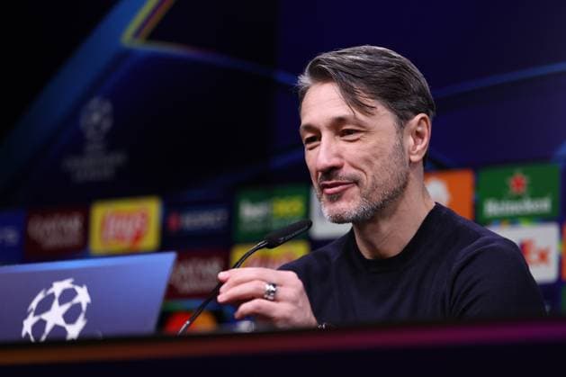 Sport Themen der Woche KW08 Sport Bilder des Tages 19.02.2025, Fußball, UEFA Champions League, Borussia Dortmund - Sporting Lissabon, Signal Iduna Park, Knockout phase play-offs, Saison 2024 2025: Trainer Niko Kovac (Cheftrainer BVB) bei der Pressekonferenz nach dem Spiel Nordrhein-Westfalen Deutschland *** 19 02 2025, Football, UEFA Champions League, Borussia Dortmund Sporting Lisbon, Signal Iduna Park, Knockout phase play offs, Season 2024 2025 Coach Niko Kovac Head Coach BVB at the press conference after the match North Rhine-Westphalia Germany
