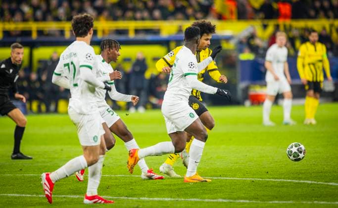 Dortmund, Germany. 19th Feb 2025. Karim Adeyemi (BvB) Borussia Dortmund - Sporting Lisbon Borussia Dortmund - Sporting Lissabon 19.02.2025