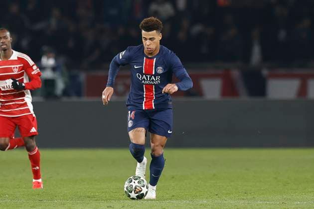 February 19, 2025, Paris, Paris, France: DÅ½sirÅ½ DOUE of Paris Saint Germain in action during the match of UEFA Champions League between Paris Saint Germain and Stade Brestois at Parc des Princes Stadium - on February 19 2025 Paris - France Paris France - ZUMAb253 20250219_zsp_b253_025 Copyright: xLoicxBaratouxx