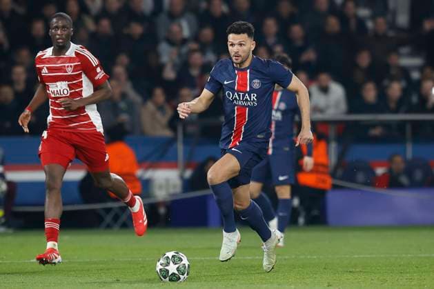 February 19, 2025, Paris, Paris, France: Warren Za¢re-Emery of Paris Saint Germain in action during the match of UEFA Champions League between Paris Saint Germain and Stade Brestois at Parc des Princes Stadium - on February 19 2025 Paris - France Paris France - ZUMAb253 20250219_zsp_b253_040 Copyright: xLoicxBaratouxx