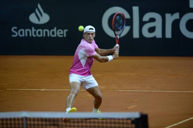 Rio open, etapa do ATP, Tennis Herren world tour 500 Rio de janeiro (rj), 02 19 2025 - rio open atp 500 rj - sebastian baez during the rio open, a stage of the atp world tour 500, which takes place at the brazilian jockey club in gavea, south zone of rio de janeiro, this wednesday, february 19, 2025. (Foto: Clever Felix Thenews2 imago images) SPO  Copyright: xCleverxFelixx