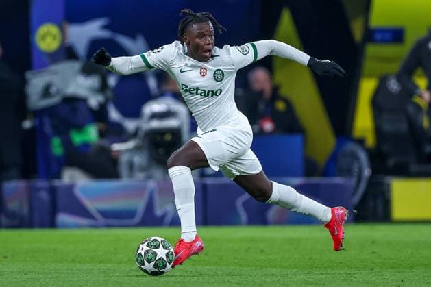 19.02.2025, Fußball, UEFA Champions League, Borussia Dortmund - Sporting Lissabon, Signal Iduna Park, Knockout phase play-offs, Saison 2024 2025: Geovany Quenda (Sporting 57) Nordrhein-Westfalen Deutschland