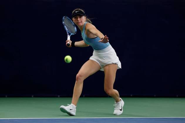 Czech tennis player Laura Samson in action during the ITF W75 Winter Prague Open 2025 in Prague, Czech Republic, February 19, 2025. (CTKxPhoto PavelxLebeda) CTKPhotoF202502200001601  CTKPhotoF202502200001601