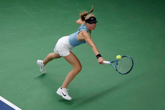 Czech tennis player Laura Samson in action during the ITF W75 Winter Prague Open 2025 in Prague, Czech Republic, February 19, 2025. (CTKxPhoto PavelxLebeda) CTKPhotoF202502200001901  CTKPhotoF202502200001901