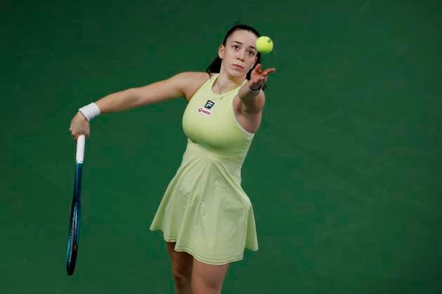 Czech tennis player Tereza Valentova in action during the ITF W75 Winter Prague Open 2025 in Prague, Czech Republic, February 19, 2025. (CTKxPhoto PavelxLebeda) CTKPhotoF202502200000501  CTKPhotoF202502200000501