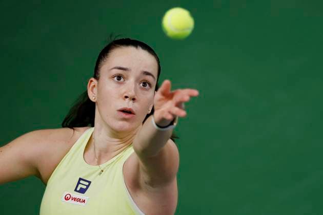 Czech tennis player Tereza Valentova in action during the ITF W75 Winter Prague Open 2025 in Prague, Czech Republic, February 19, 2025. (CTKxPhoto PavelxLebeda) CTKPhotoF202502200000701  CTKPhotoF202502200000701