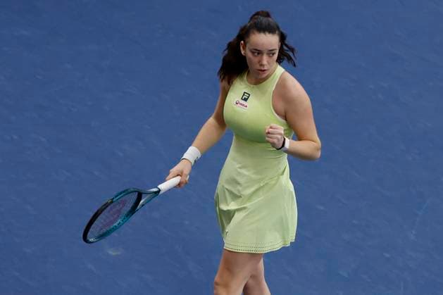 Czech tennis player Tereza Valentova in action during the ITF W75 Winter Prague Open 2025 in Prague, Czech Republic, February 19, 2025. (CTKxPhoto PavelxLebeda) CTKPhotoF202502200000801  CTKPhotoF202502200000801