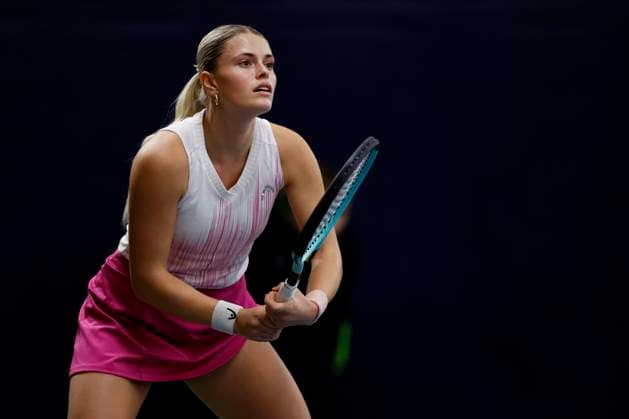 Czech tennis player Barbora Palicova in action during the ITF W75 Winter Prague Open 2025 in Prague, Czech Republic, February 19, 2025. (CTKxPhoto PavelxLebeda) CTKPhotoF202502200002101  CTKPhotoF202502200002101