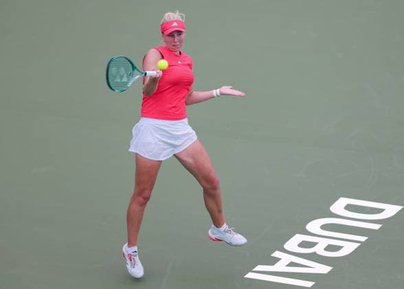 Clara Tauson (DEN), Dubai Duty Free Tennis Championships, Dubai, U.A.E. Copyright: xJuergenxHasenkopfx