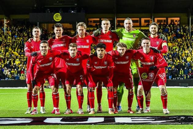 BODO, Aspmyra stadium, 20-02-2025 , season 2024 2025 , Europa League during the match Bodo Glimt - Twente. Teamphoto FC Twente. Bodo Glimt - Twente  x27954054x Copyright: