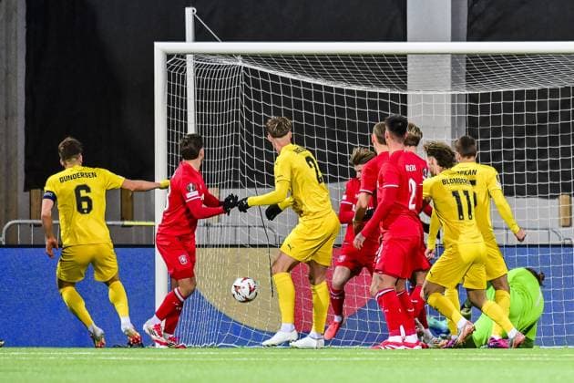 BODO, Aspmyra stadium, 20-02-2025 , season 2024 2025 , Europa League during the match Bodo Glimt - Twente. Chance for Bodo Glimt. Bodo Glimt - Twente  x27954211x Copyright: