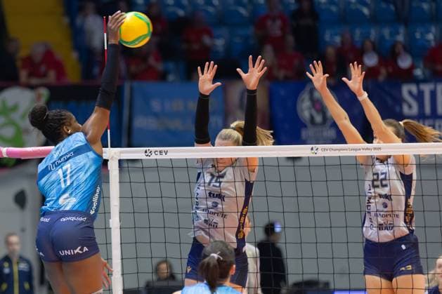 Myriam Sylla (VeroVolley Milano) during CEV Champions League Women 2025 match between Numia Vero Volley Milano and SSC Palmberg Schwerin at Opiquad Arena, Monza, Italy on February 20, 2025& x9; during Numia Vero Volley Milano vs SSC Palmberg Schwerin, CEV Champions League Women volleyball match in Milan, Italy, February 20 2025  Copyright: xValerioxOrigo IPAxSportx xipa-agency.netx xx IPA_54335858 IPA_Agency_IPA54335858