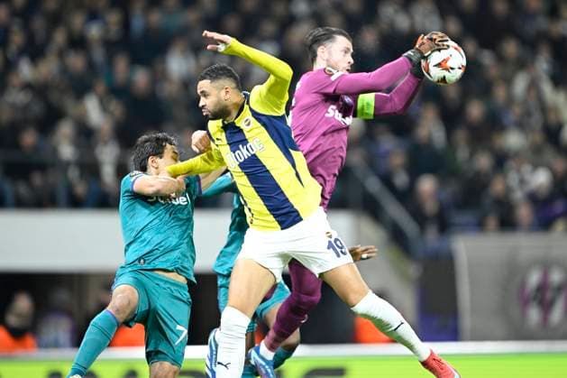 RSC Anderlecht v Fenerbahce - UEFA Europa League ANDERLECHT, BELGIUM - FEBRUARY 20 : Youssef En-Nesyri forward of Fenerbahce in action during the UEFA Europa League 2024 25 knockout phase play-off match second leg between RSC Anderlecht and Fenerbahce on February 20, 2025 in Anderlecht, Belgium, 20 02 2025 Anderlecht Belgium  Copyright: xNicoxVereeckenx