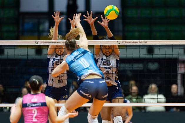 VOLLEY - Champions League Women - Numia Vero Volley Milano vs SSC Palmberg Schwerin Nika Daalderop (VeroVolley Milano) during CEV Champions League Women 2025 match between Numia Vero Volley Milano and SSC Palmberg Schwerin at Opiquad Arena, Monza, Italy on February 20, 2025 during Numia Vero Volley Milano vs SSC Palmberg Schwerin, CEV Champions League Women volleyball match in Milan, Italy, February 20 2025 Milan Italy  Copyright: xIPAxSport ABACAx