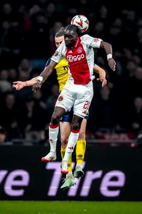 AFC Ajax Amsterdam forwarder Bertrand Traore during the match Ajax - Union SG at the Johan Cruijff ArenA for the UEFA Europa League - Knockout phase play-offs - 2nd leg season 2024-2025 in AMSTERDAM, Netherlands on 20 february 2025, (photo by Marcel van Dorst EYE4images DeFodi Images)