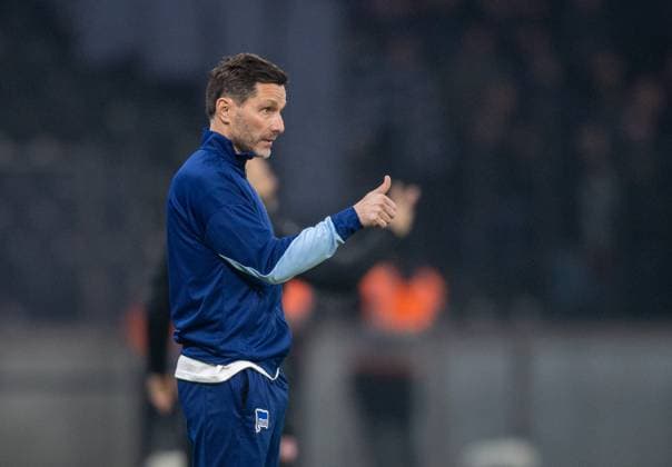 Fussball, Herren, Saison 2024 2025, 2. Bundesliga (23. Spieltag), Hertha BSC - 1. FC Nürnberg, Trainer Stefan Leitl (Hertha BSC), 21.02. 2025,
