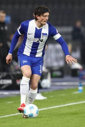 21.02.2025, xtgx, Fussball - 2.Bundesliga, Hertha BSC Berlin - 1.FC Nuernberg emspor, v.l. Fabian Reese (Hertha, 11) am Ball, plays the ball (DFL DFB REGULATIONS PROHIBIT ANY USE OF PHOTOGRAPHS as IMAGE SEQUENCES and or QUASI-VIDEO) Berlin