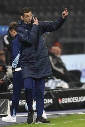21.02.2025, xtgx, Fussball - 2.Bundesliga, Hertha BSC Berlin - 1.FC Nuernberg emspor, v.l. Andre Mijatovic (Hertha, Co-Trainer) (DFL DFB REGULATIONS PROHIBIT ANY USE OF PHOTOGRAPHS as IMAGE SEQUENCES and or QUASI-VIDEO) Berlin