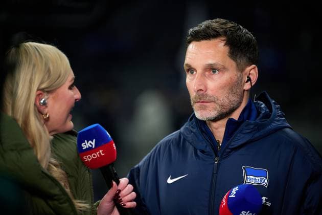 Stefan Leitl (Hertha BSC, Cheftrainer), im Interview, GER, Hertha BSC vs. 1. FC Nuernberg, Fussball Herren, 2. Bundesliga, Saison 2024 2025, 23. Spieltag, 21.02.2025 (DFL REGULATIONS PROHIBIT ANY USE OF PHOTOGRAPHS AS IMAGE SEQUENCES AND OR QUASI - VIDEO). GER, Hertha BSC vs. 1. FC Nuernberg, Fussball Herren, 2. Bundesliga, Saison 2024 2025, 23. Spieltag, 21.02.2025 Berlin Copyright: xClaudiusxRauch,xEibner-Pressefotox xClaudiusxRauchx EP_CRH