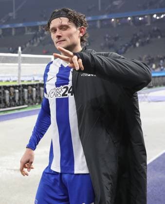 21.02.2025, xtgx, Fussball - 2.Bundesliga, Hertha BSC Berlin - 1.FC Nuernberg emspor, v.l. Fabian Reese (Hertha, 11) (DFL DFB REGULATIONS PROHIBIT ANY USE OF PHOTOGRAPHS as IMAGE SEQUENCES and or QUASI-VIDEO) Berlin