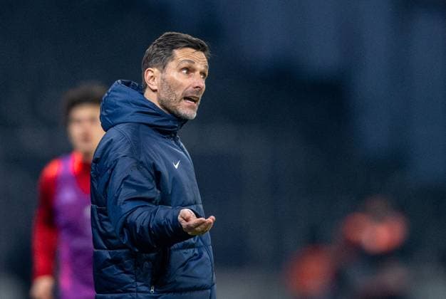 Fussball, Herren, Saison 2024 2025, 2. Bundesliga (23. Spieltag), Hertha BSC - 1. FC Nürnberg, Trainer Stefan Leitl (Hertha BSC), 21.02. 2025,