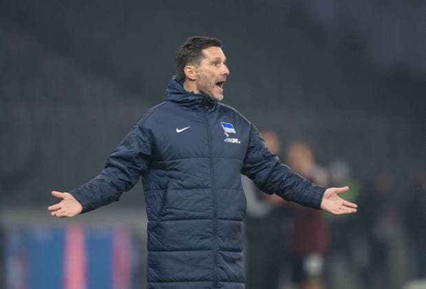 Fussball, Herren, Saison 2024 2025, 2. Bundesliga (23. Spieltag), Hertha BSC - 1. FC Nürnberg, Trainer Stefan Leitl (Hertha BSC), 21.02. 2025,