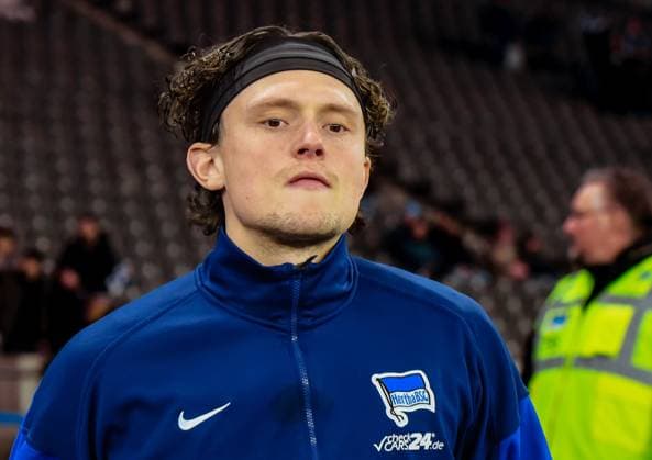 Fussball 2.Bundesliga, Hertha BSC Berlin - 1.FC Nürnberg 21.02.2025, xdanx, Fussball 2.Bundesliga, Hertha BSC Berlin - 1.FC Nürnberg v.l. Fabian Reese (Hertha BSC 11) (DFL DFB REGULATIONS PROHIBIT ANY USE OF PHOTOGRAPHS as IMAGE SEQUENCES and or QUASI-VIDEO) Daniel Lakomski Mix1 Berlin Olympiastadion Berlin Deutschland (DEU) Copyright: xDanielxLakomskix