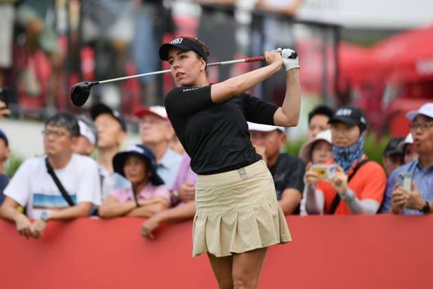 LPGA, Golf Damen Thailand 2025 Georgia Hall of England is playing her tee shot during the Round 3 of the Honda LPGA Thailand 2025 at Siam Country Club Old Course on February 22, 2025 in Pattaya, Chonburi, Thailand. Pattaya Chonburi Thailand  Copyright: xVachiraxVachirax originalFilename:kalong-lpgathai250222_npfV4.jpg