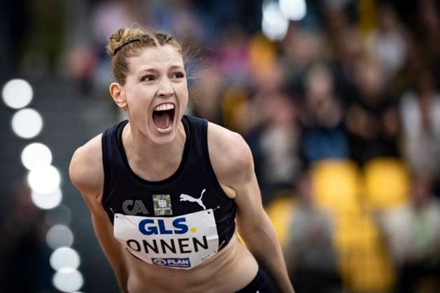 Bilder des Jahres 2025, Sport 02 Februar Sport Themen der Woche KW08 Sport Bilder des Tages Deutsche Leichtathletik-Hallenmeisterschaften; Dortmund, 22.02.2025 Imke Onnen (Cologne Athletics); Deutsche Leichtathletik-Hallenmeisterschaften am 22.02.2025 in der Helmut-Körnig-Halle in Dortmund. *** German Indoor Athletics Championships Dortmund, 22 02 2025 Imke Onnen Cologne Athletics German Indoor Athletics Championships on 22 02 2025 in the Helmut Körnig Hall in Dortmund Copyright: xBEAUTIFULxSPORTS AxelxKohringx