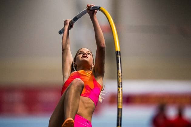Sport Themen der Woche KW08 Sport Bilder des Tages 250222 Embla Matilde Njerve of Bergens TF competes in women™s pole vault during the Norwegian Athletics Indoor Championships on February 22, 2025 in Baerum. Photo: Marius Simensen BILDBYRAN COP 238 athletics bbeng baerum friidrett friidrott nm innendors 2025 norge norway norwegian championships *** 250222 Embla Matilde Njerve of Bergens TF competes in women™s pole vault during the Norwegian Athletics Indoor Championships on February 22, 2025 in Baerum Photo Marius Simensen BILDBYRAN COP 238 athletics bbeng baerum friidrett friidrott nm innendors 2025 norge norway norwegian championships  Copyright: MARIUSxSIMENSEN BB250222BB923
