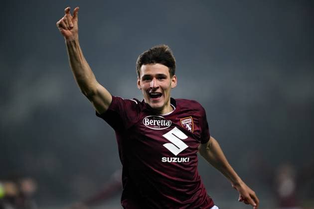 Sport Themen der Woche KW08 Sport Bilder des Tages Cm Torino 22 02 2025 - campionato di calcio serie A Torino-Milan foto Cristiano Mazzi Image nella foto: esultanza gol Gvidas Gineitis 