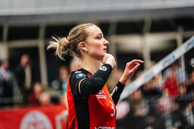 Volleyball Frauen Saison 2024 2025 2. Volleyball Bundesliga Frauen Pro ETV Hamburg vs. Allbau Volleys Essen 22.02.2025 Maja Pahlke ( 3, ETV Hamburg) Hamburg Lokstedter Steindamm 52 Hamburg Deutschland