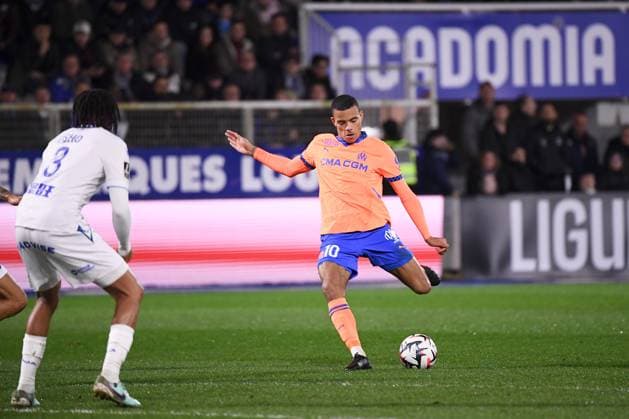 AJ Auxerre v Olympique de Marseille - Ligue 1 McDonald s 2024 2025 10 Mason GREENWOOD (om) during the Ligue 1 McDonald s match between Auxerre and Marseille at Stade Abbe Deschamps on February 22, 2025 in Auxerre, France. Auxerre France  Copyright: xFEPx 776286372
