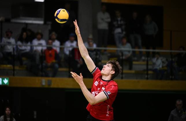 Volleyball 2. Bundesliga Saison 2024 2025 22.02.2024 TV Rottenburg - SV Schwaig Jan Huber (TV Rottenburg)