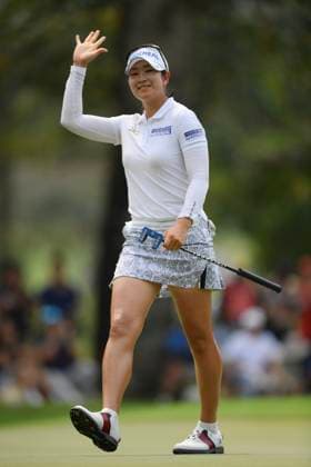 LPGA, Golf Damen Thailand 2025 A Lim Kim of South Korea reacts after scoring a birdie during round 4 of the Honda LPGA Thailand 2025 at Siam Country Club Old Course in Pattaya, Chonburi, Thailand, on February 23, 2025. Pattaya Chonburi Thailand  Copyright: xVachiraxVachirax originalFilename:kalong-lpgathai250223_npfJZ.jpg