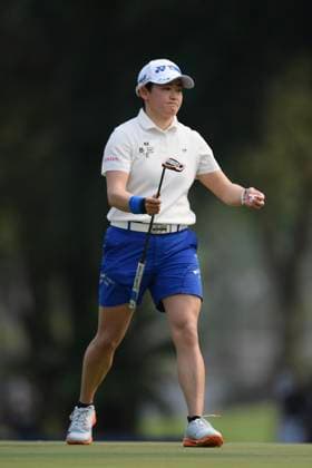 LPGA, Golf Damen Thailand 2025 Akie Iwai of Japan reacts after her putt shot during round 4 of the Honda LPGA Thailand 2025 at Siam Country Club Old Course in Pattaya, Chonburi, Thailand, on February 23, 2025. Pattaya Chonburi Thailand  Copyright: xVachiraxVachirax originalFilename:kalong-lpgathai250223_npYZq.jpg